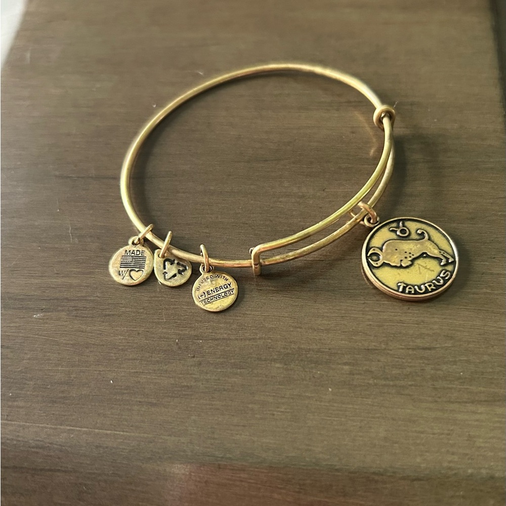 Alex and Ani Gold Taurus II Charm Bracelet
